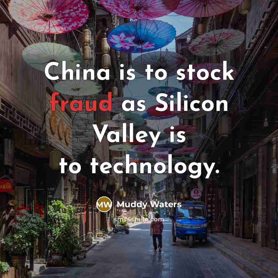 “China is to stock fraud as Silicon Valley is to…” quote by Muddy Waters