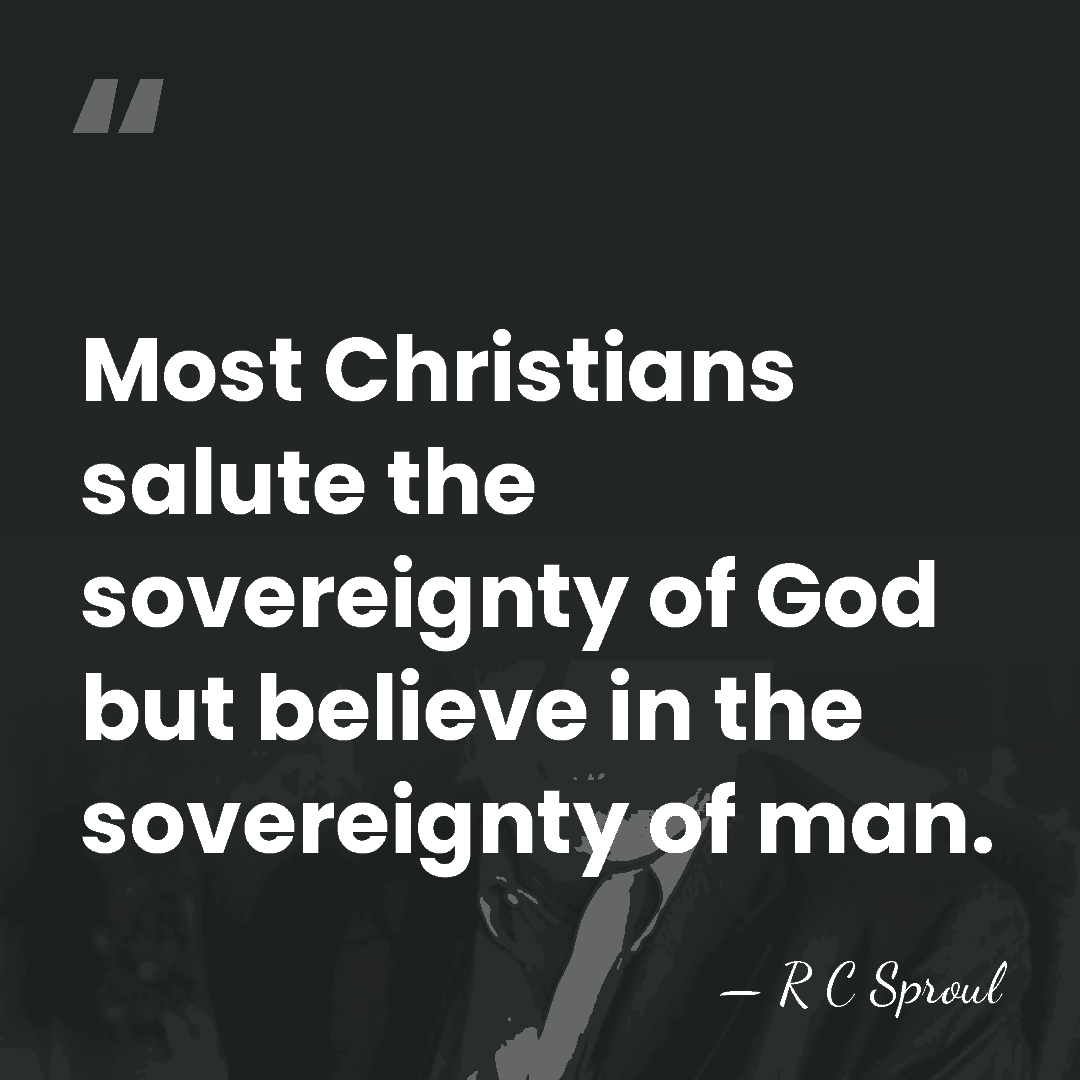 Most Christians salute the sovereignty of God but believe in the sovereignty&hellip; - R C Sproul