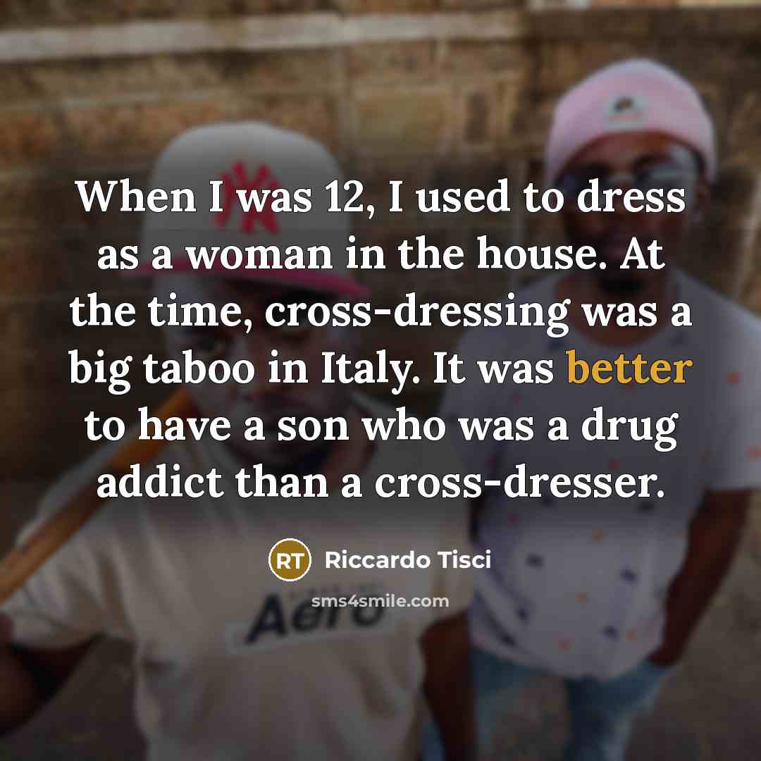 “When I was 12, I used to dress as a…” quote by Riccardo Tisci
