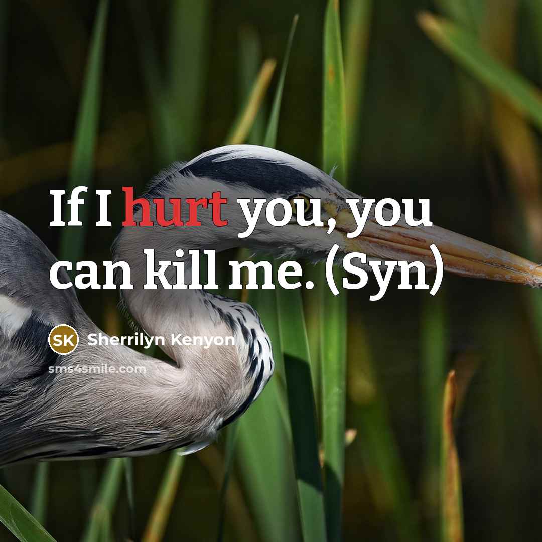 “If I hurt you, you can kill me. (Syn)…” quote by Sherrilyn Kenyon