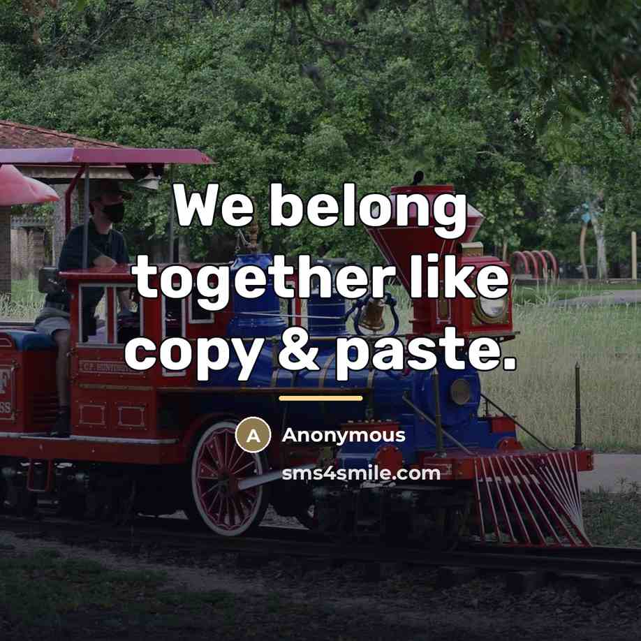 “We belong together like copy & paste.…” quote by Anonymous