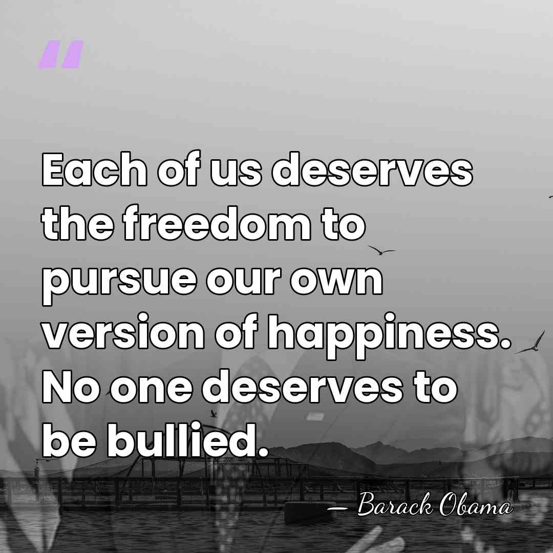 Each of us deserves the freedom to pursue our own version of&hellip; - Barack Obama