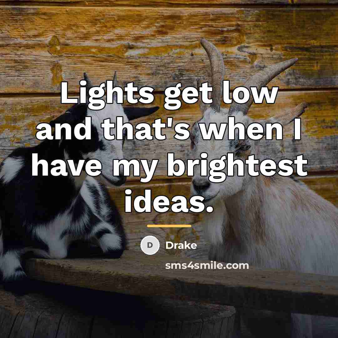 “Lights get low and that's when I have my brightest…” quote by Drake