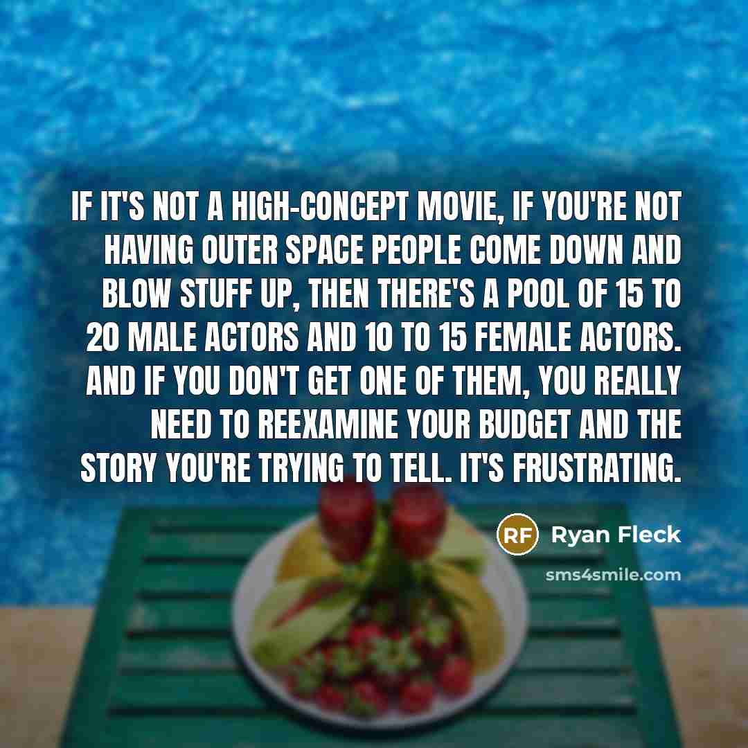 “If it's not a high-concept movie, if you're not having…” quote by Ryan Fleck