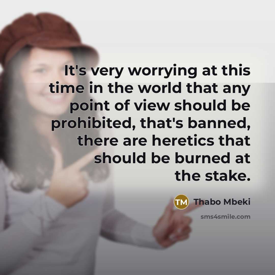 “It's very worrying at this time in the world that…” quote by Thabo Mbeki