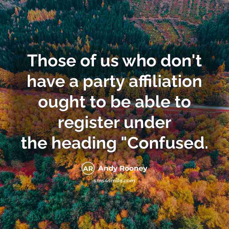 “Those of us who don't have a party affiliation ought…” quote by Andy Rooney