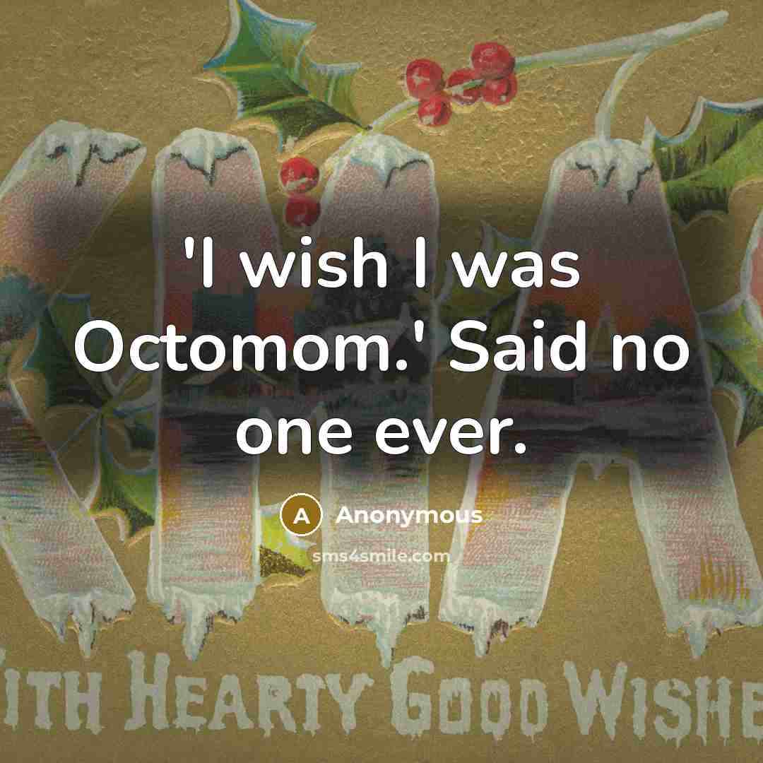 “'I wish I was Octomom.' Said no one ever.” quote by Anonymous