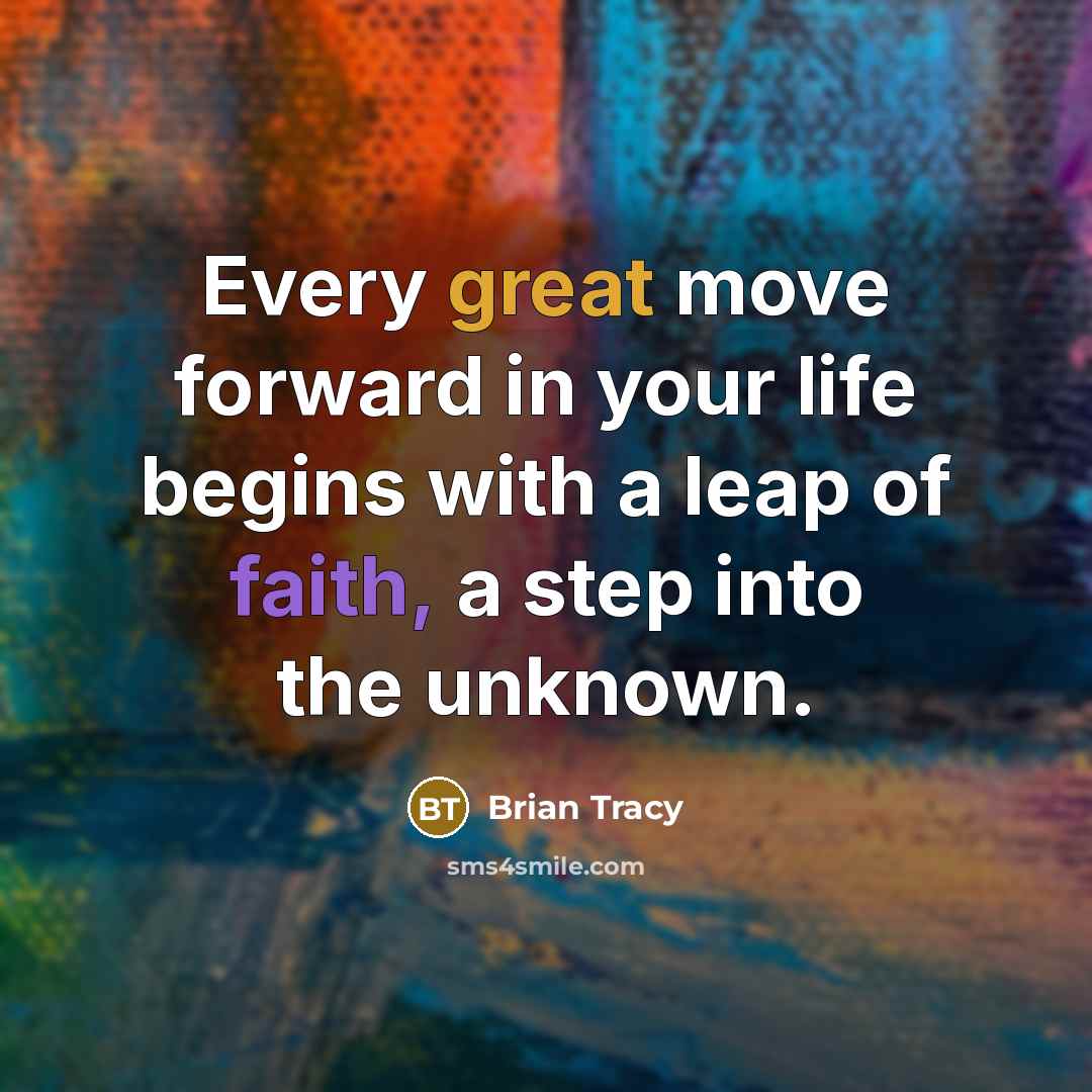 “Every great move forward in your life begins with a…” quote by Brian Tracy