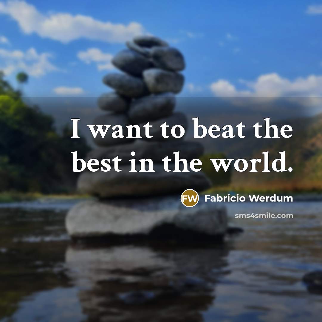 “I want to beat the best in the world.…” quote by Fabricio Werdum