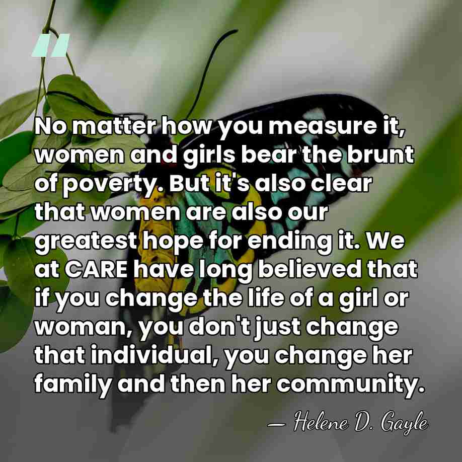 No matter how you measure it, women and girls bear the brunt&hellip; - Helene D. Gayle