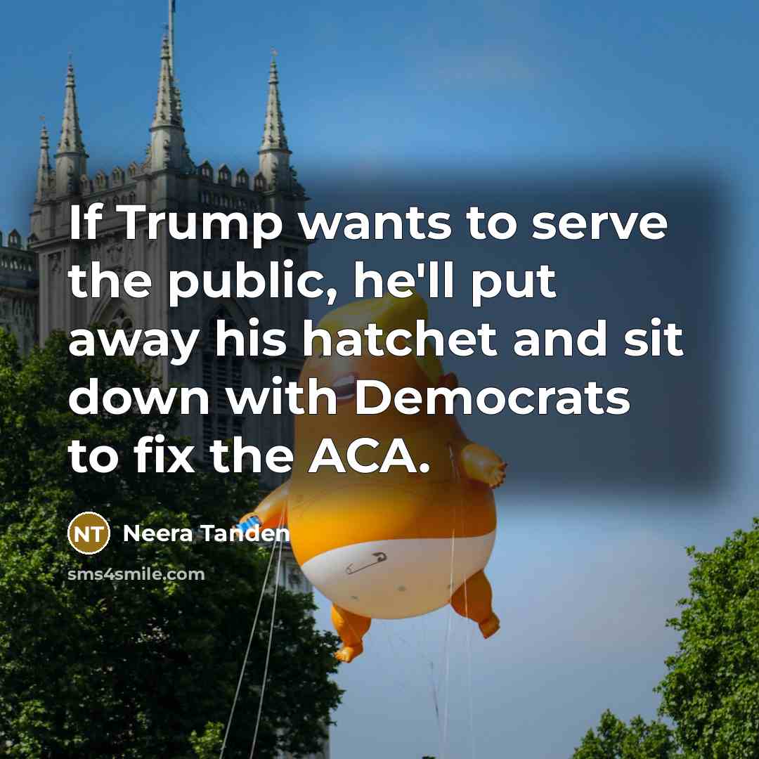 “If Trump wants to serve the public, he'll put away…” quote by Neera Tanden