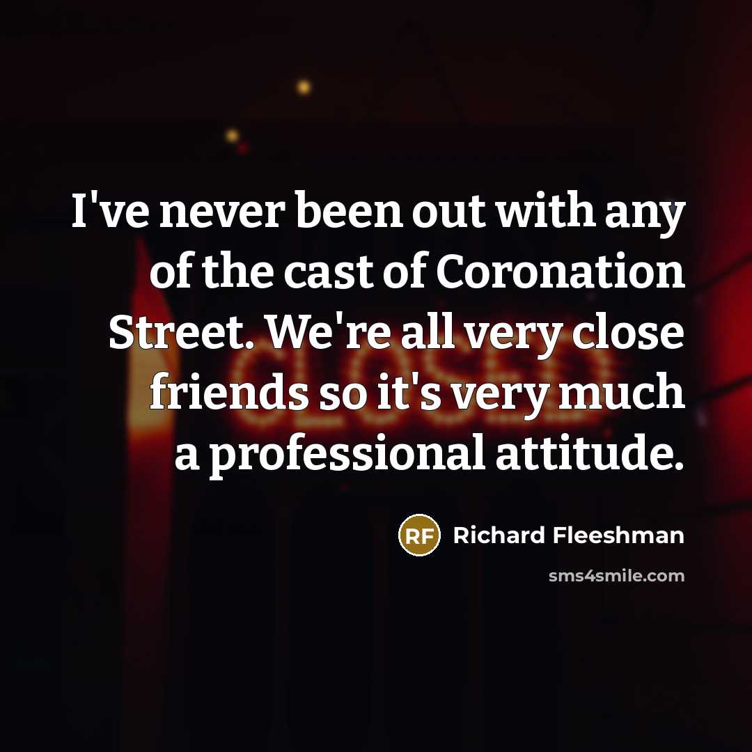 “I've never been out with any of the cast of…” quote by Richard Fleeshman
