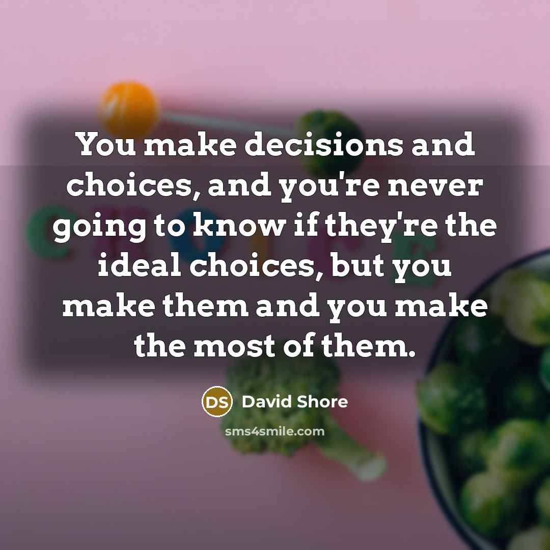 “You make decisions and choices, and you're never going to…” quote by David Shore