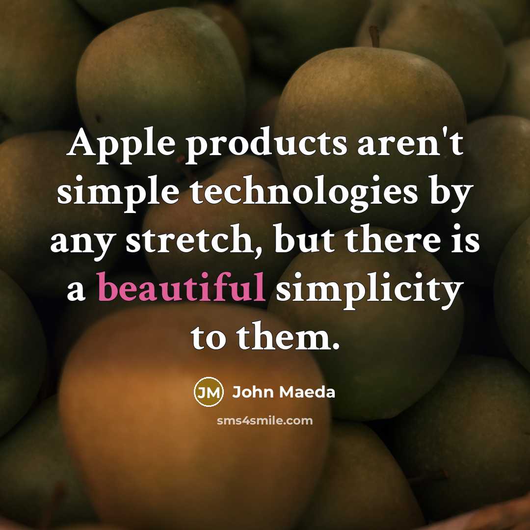 “Apple products aren't simple technologies by any stretch, but there…” quote by John Maeda