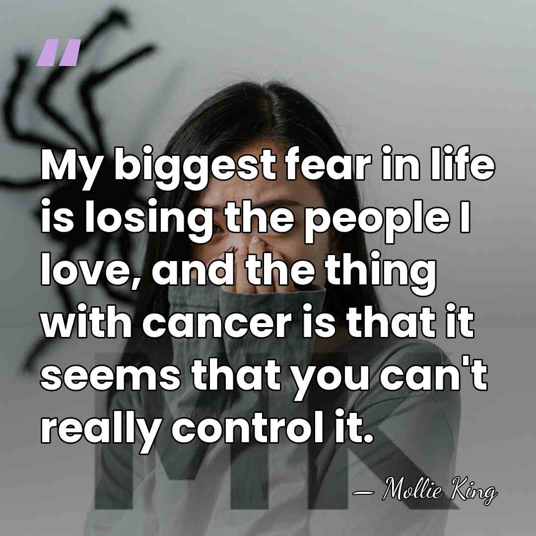 My biggest fear in life is losing the people I love, and&hellip; - Mollie King