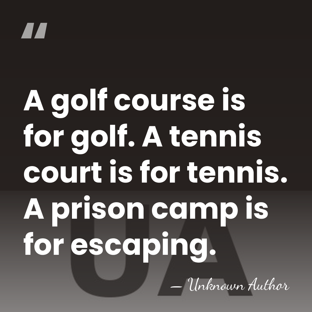 A golf course is for golf. A tennis court is for tennis.&hellip; - Pierre Fresnay