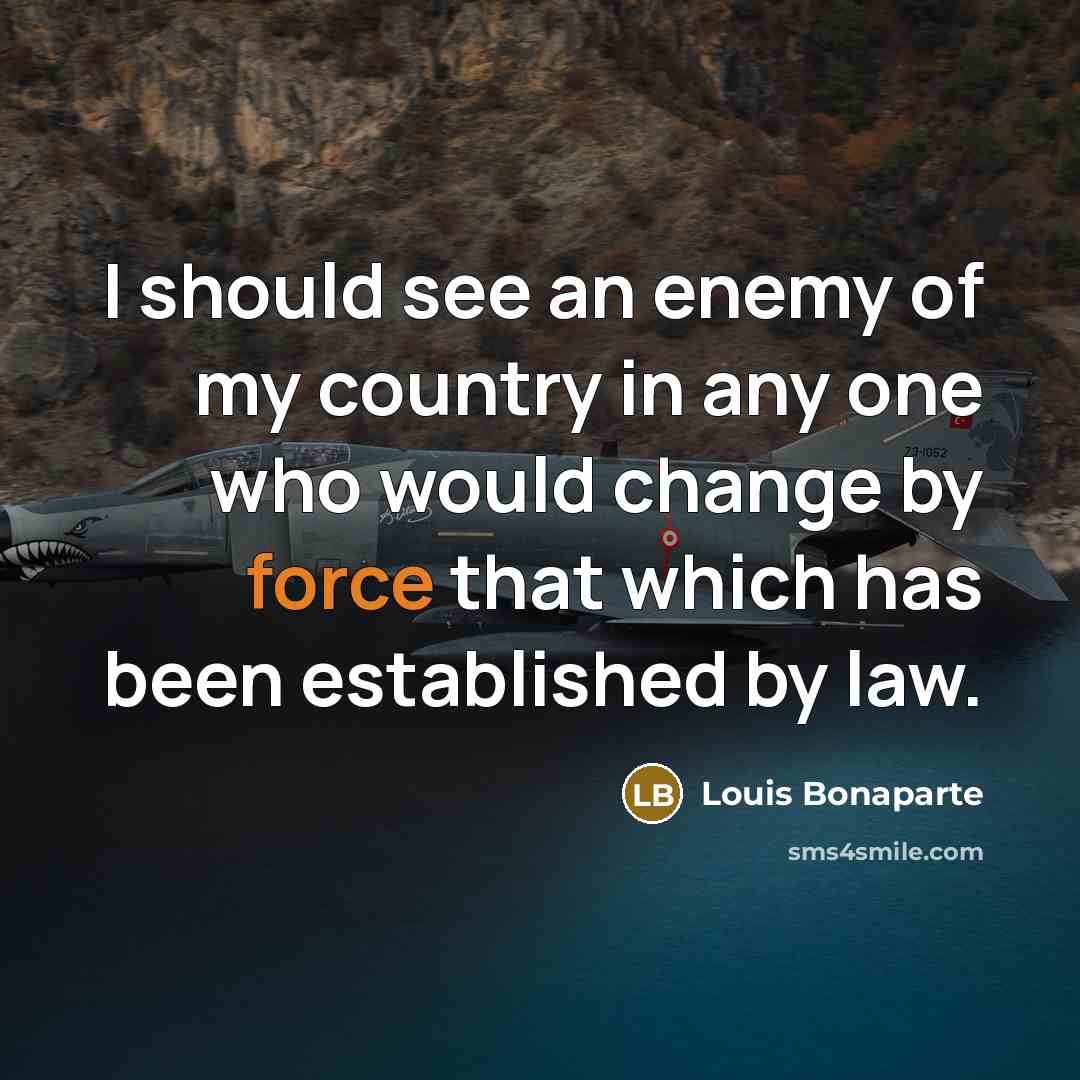 “I should see an enemy of my country in any…” quote by Louis Bonaparte