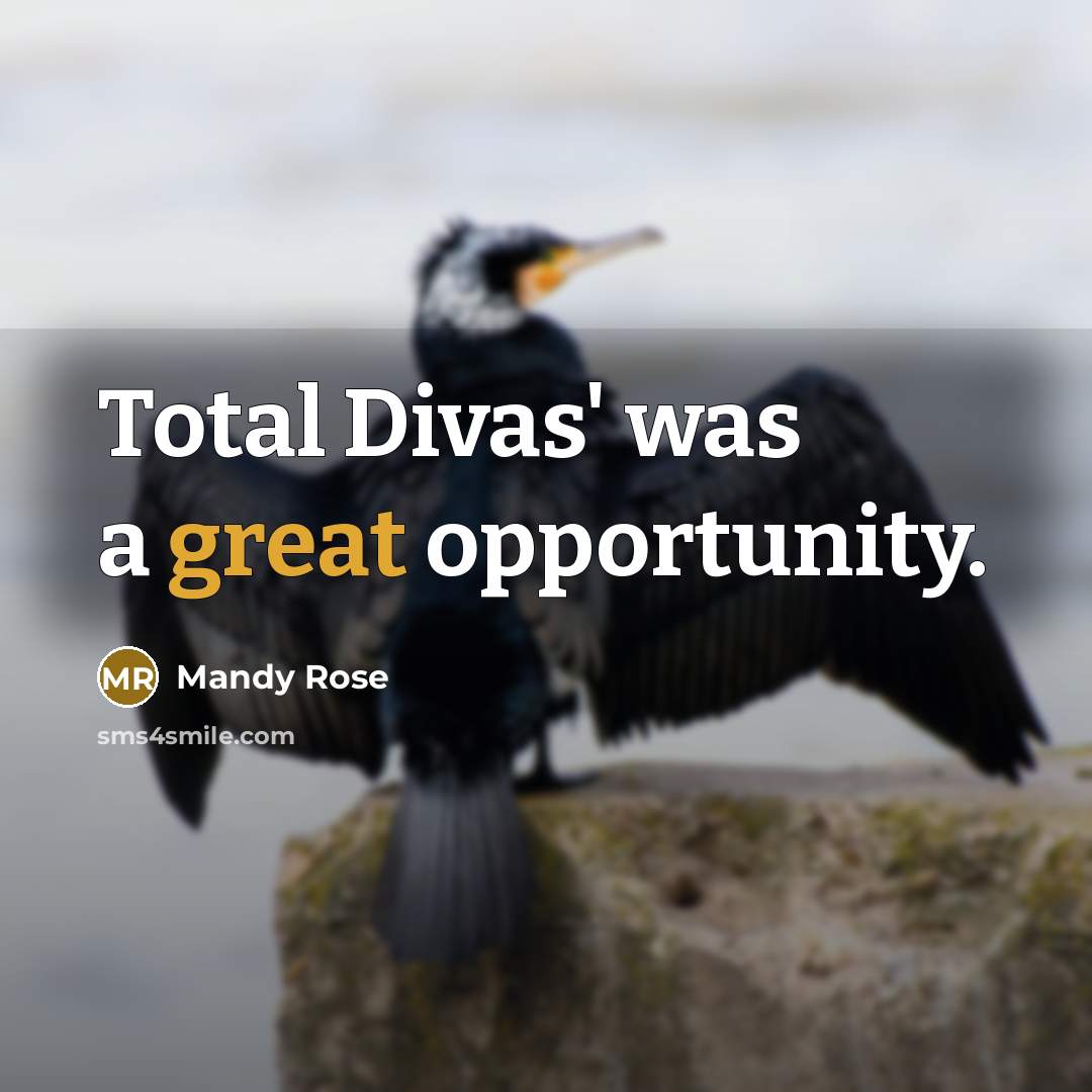 “Total Divas' was a great opportunity.” quote by Mandy Rose