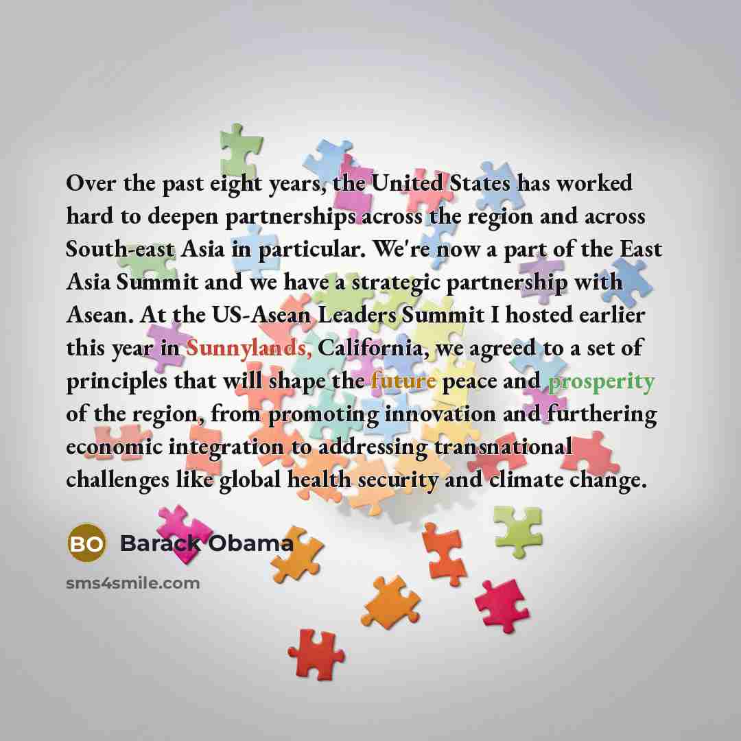 “Over the past eight years, the United States has worked…” quote by Barack Obama