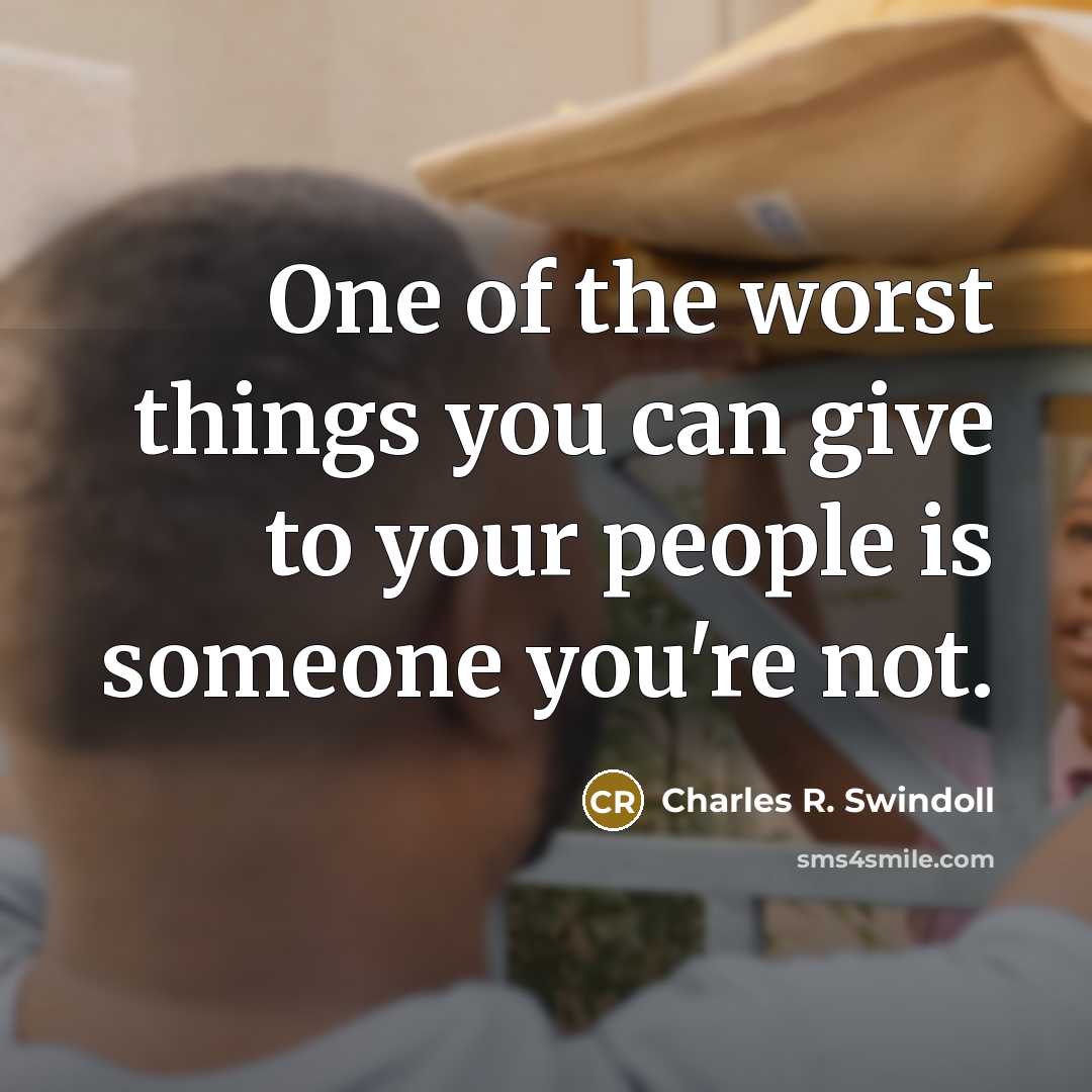 “One of the worst things you can give to your…” quote by Charles R. Swindoll