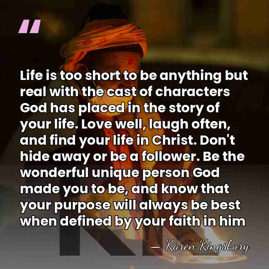 Life is too short to be anything but real with the cast&hellip; - Karen Kingsbury
