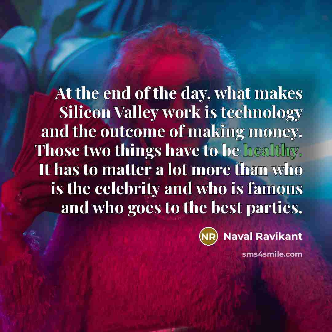 “At the end of the day, what makes Silicon Valley…” quote by Naval Ravikant