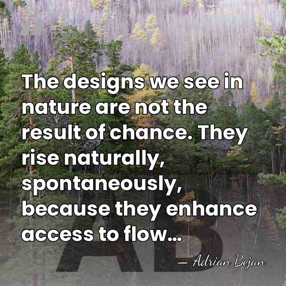 The designs we see in nature are not the result of chance.&hellip; - Adrian Bejan