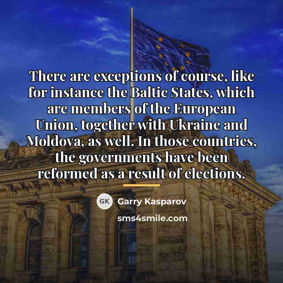 “There are exceptions of course, like for instance the Baltic…” quote by Garry Kasparov
