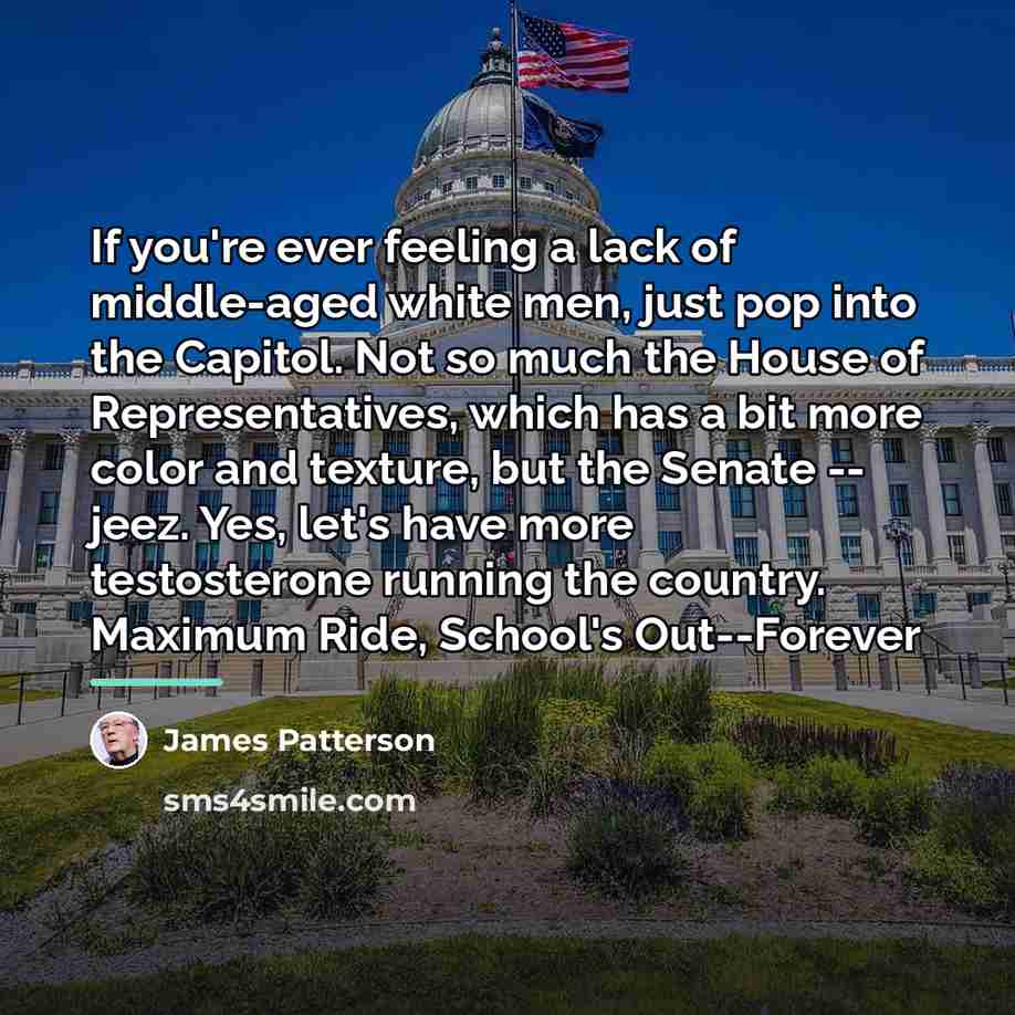 “If you're ever feeling a lack of middle-aged white men,…” quote by James Patterson