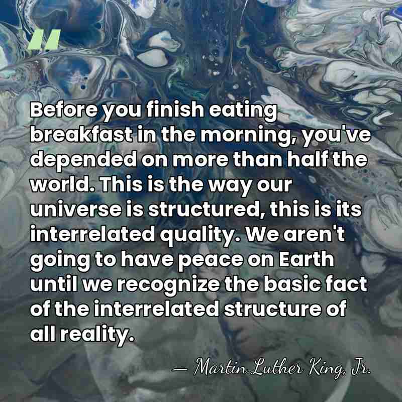 Before you finish eating breakfast in the morning, you've depended on more&hellip; - Martin Luther King, Jr.