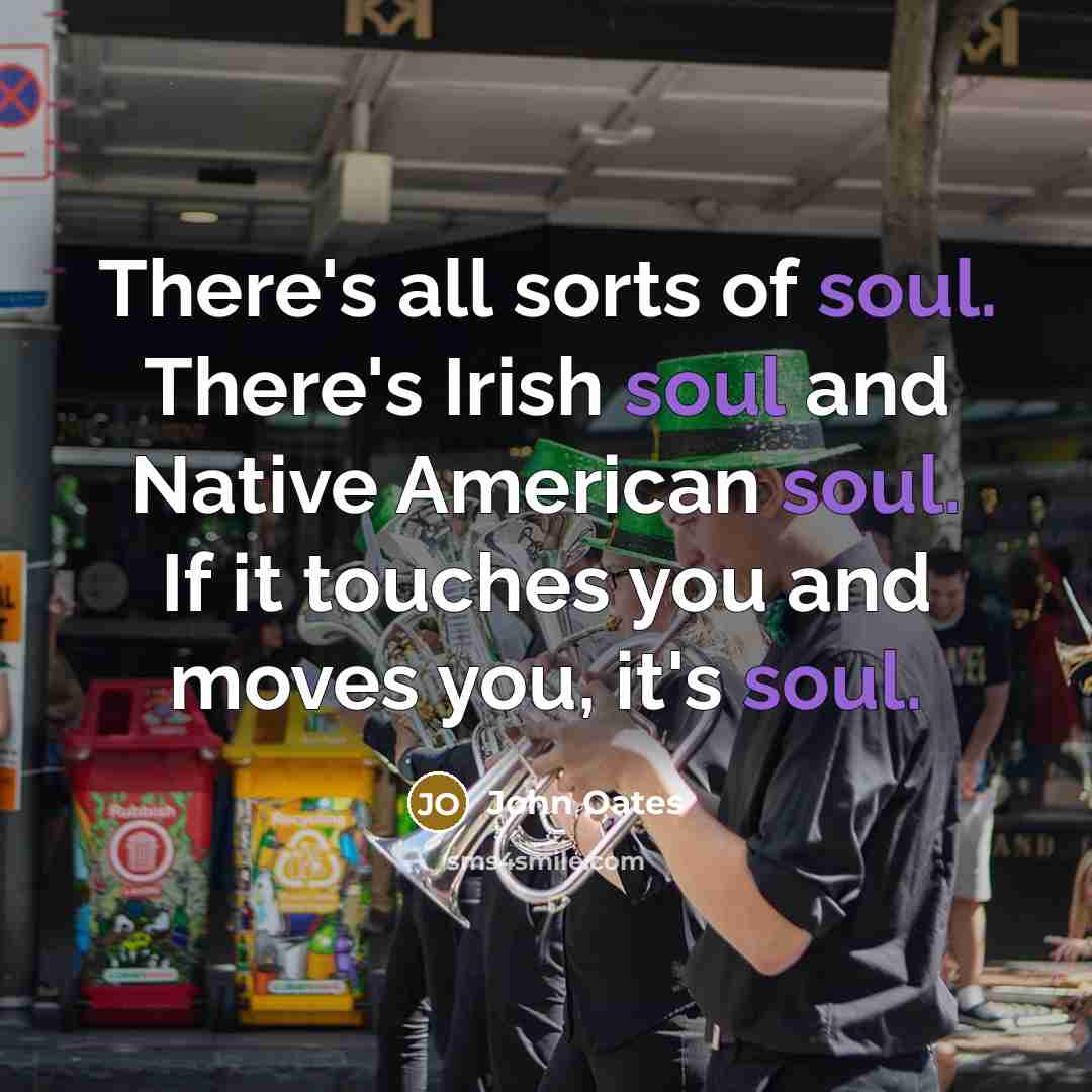 “There's all sorts of soul. There's Irish soul and Native…” quote by John Oates