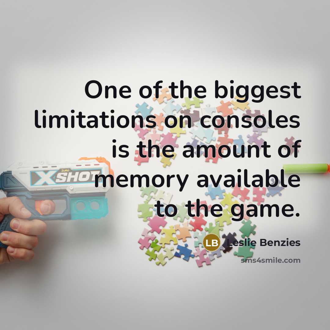 “One of the biggest limitations on consoles is the amount…” quote by Leslie Benzies