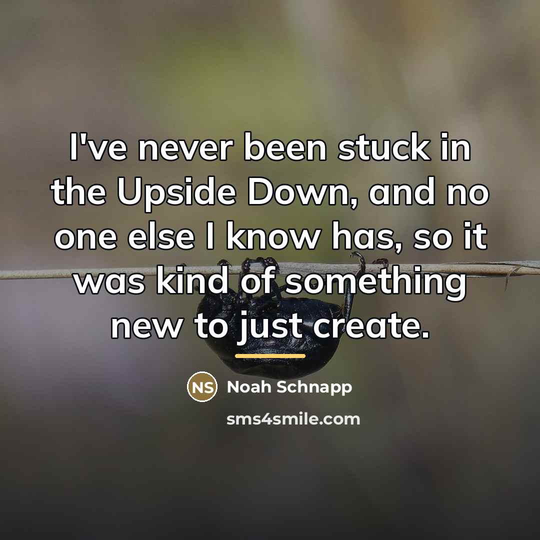 “I've never been stuck in the Upside Down, and no…” quote by Noah Schnapp