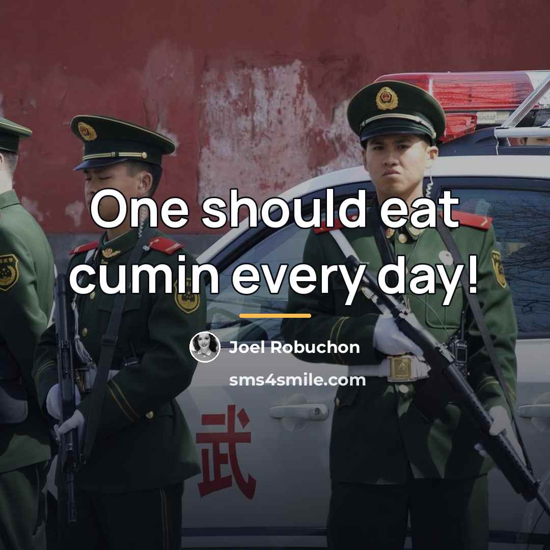 “One should eat cumin every day!…” quote by Joel Robuchon