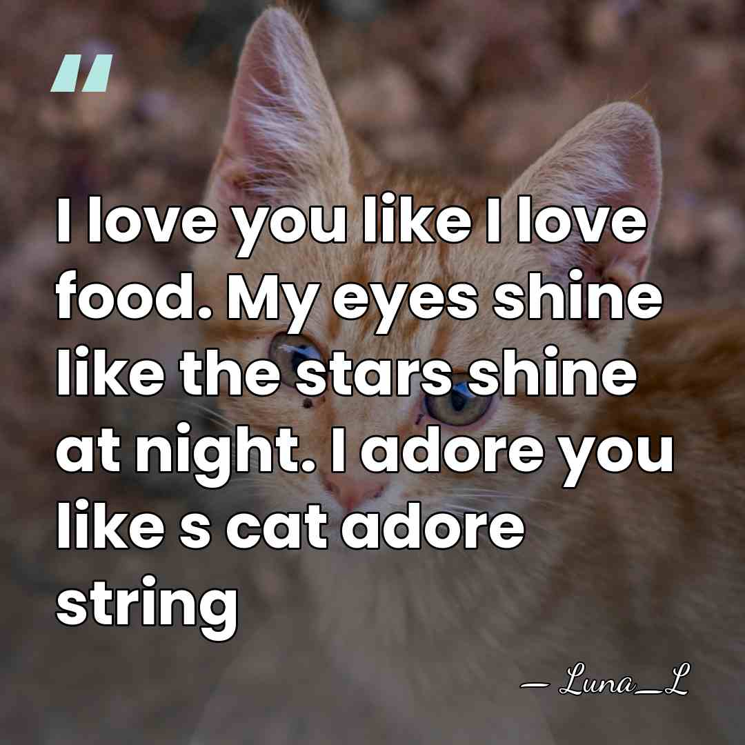 I love you like I love food. My eyes shine like the&hellip; - Luna_L