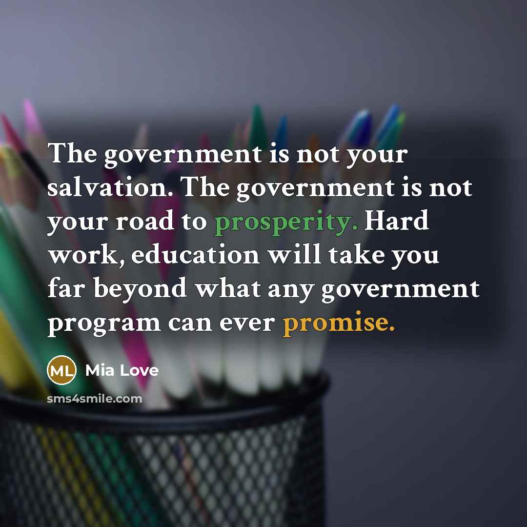 “The government is not your salvation. The government is not…” quote by Mia Love