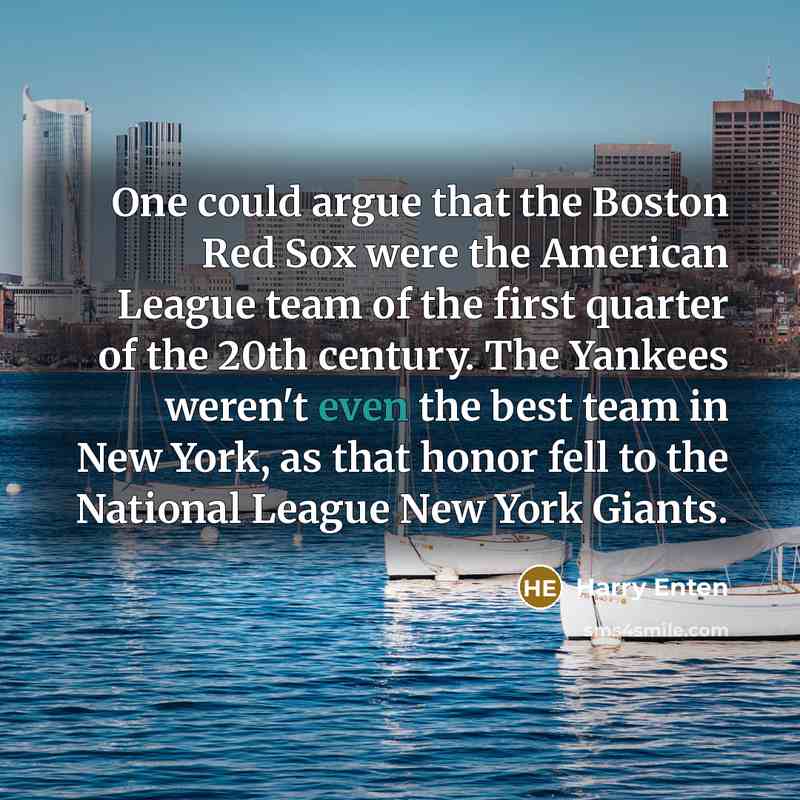“One could argue that the Boston Red Sox were the…” quote by Harry Enten