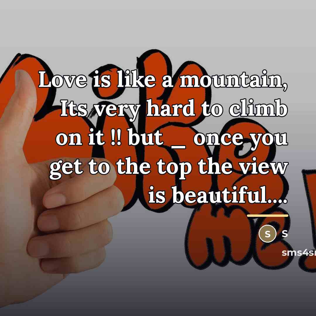 “Love is like a mountain, Its very hard to climb…” quote by S