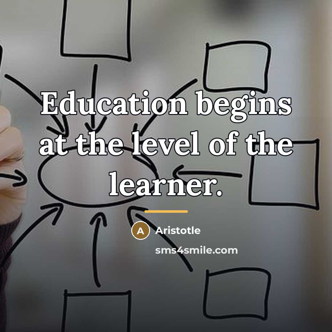 “Education begins at the level of the learner.…” quote by Aristotle