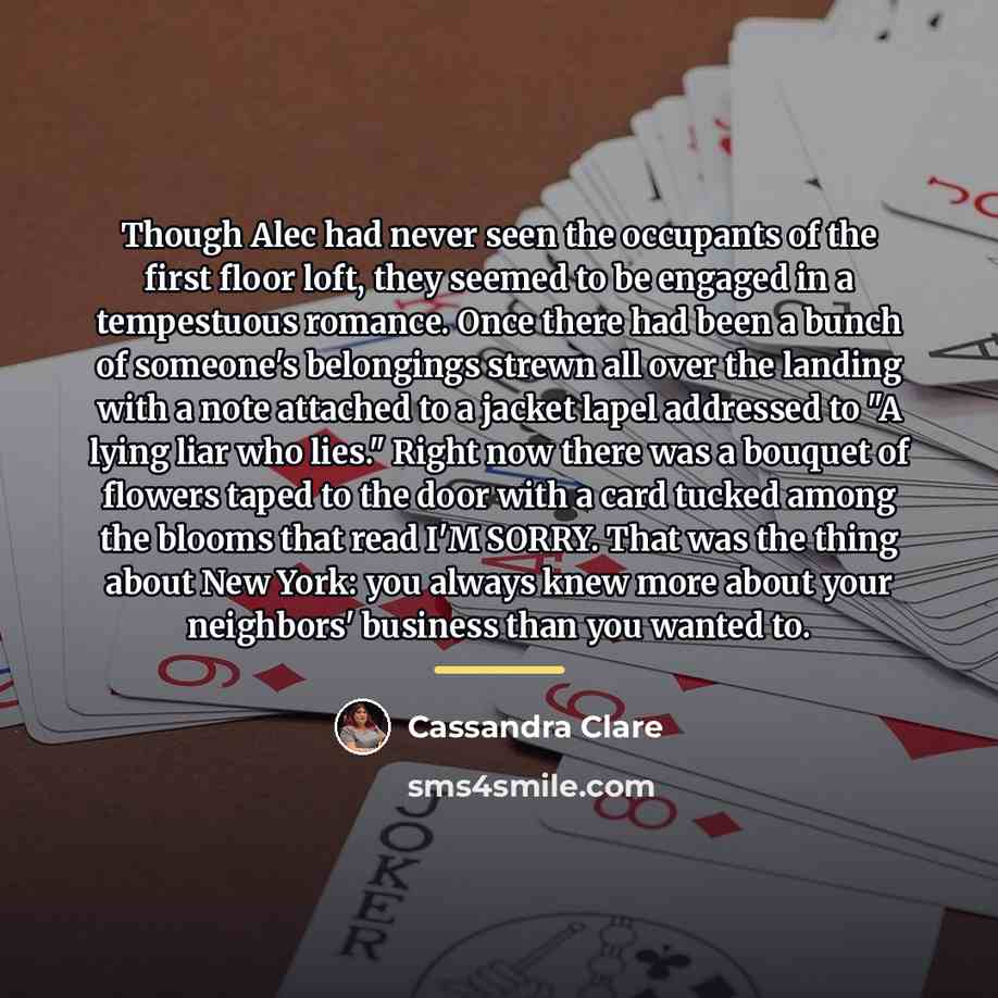 “Though Alec had never seen the occupants of the first…” quote by Cassandra Clare