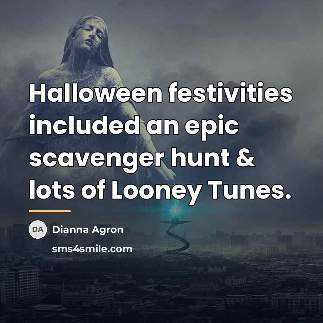 “Halloween festivities included an epic scavenger hunt & lots of…” quote by Dianna Agron
