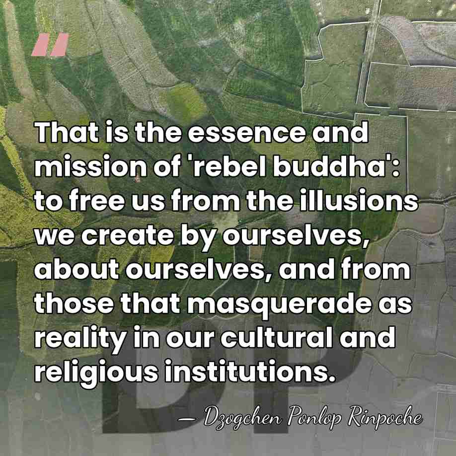 That is the essence and mission of 'rebel buddha': to free us&hellip; - Dzogchen Ponlop Rinpoche