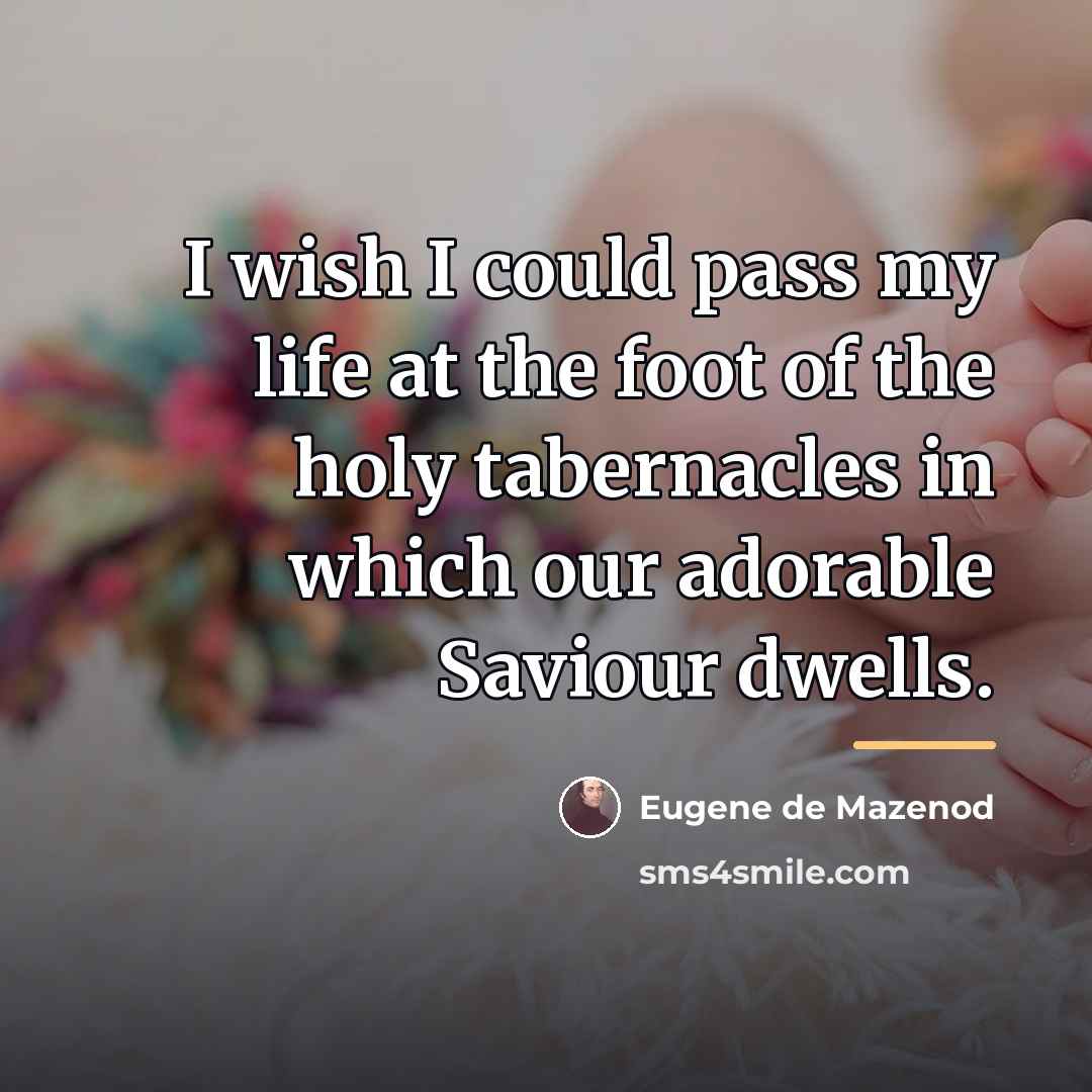 “I wish I could pass my life at the foot…” quote by Eugene de Mazenod
