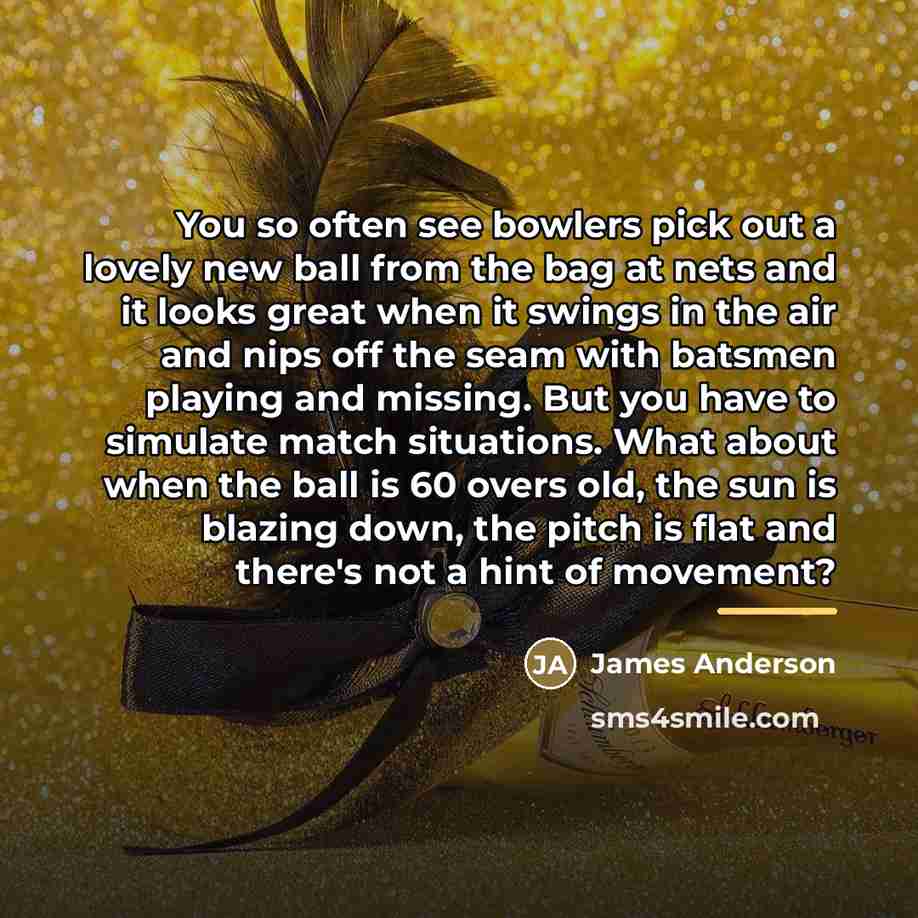 “You so often see bowlers pick out a lovely new…” quote by James Anderson