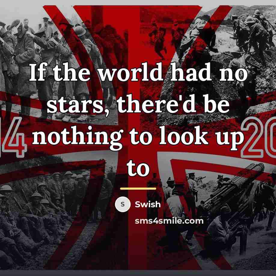 “If the world had no stars, there'd be nothing to…” quote by Swish