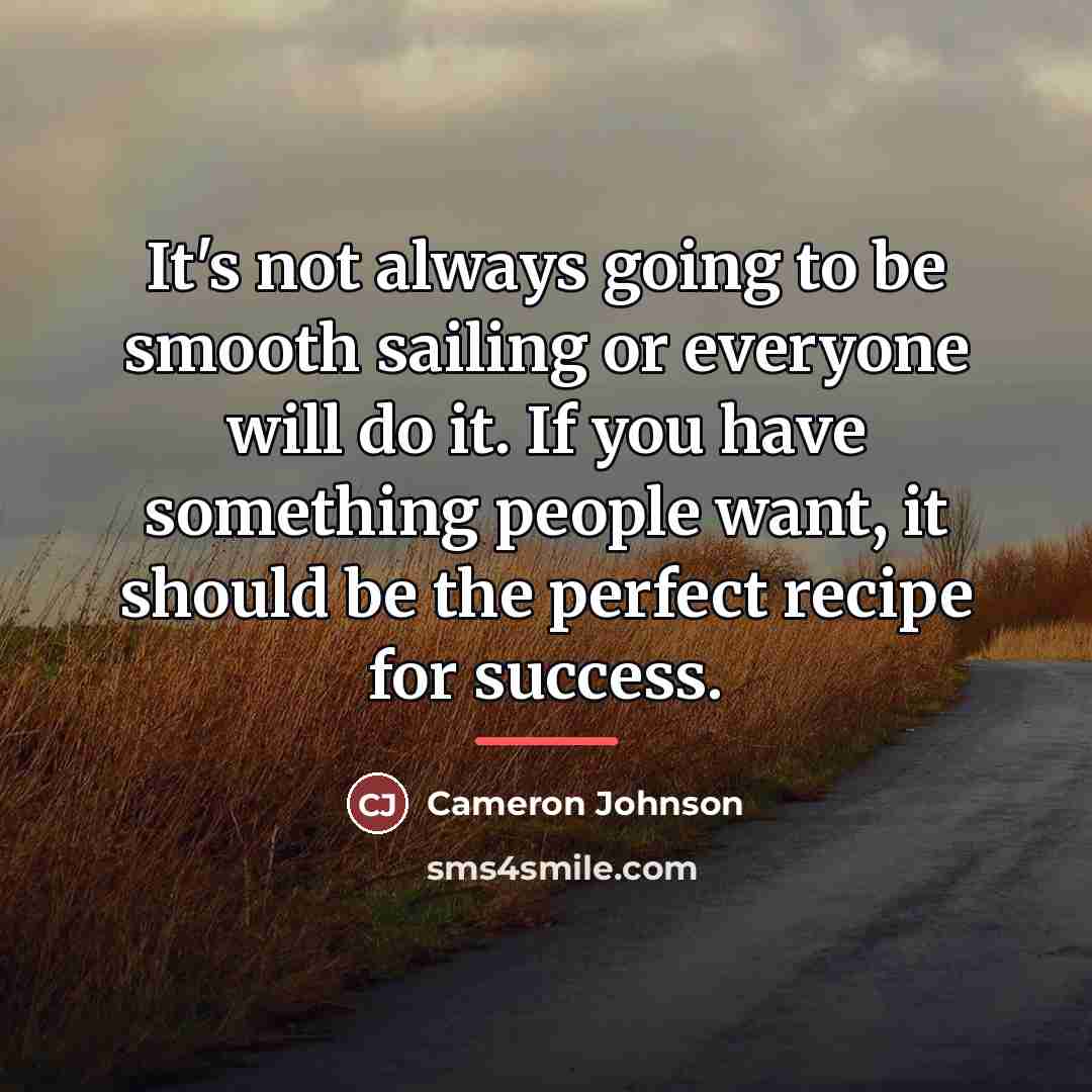 “It's not always going to be smooth sailing or everyone…” quote by Cameron Johnson
