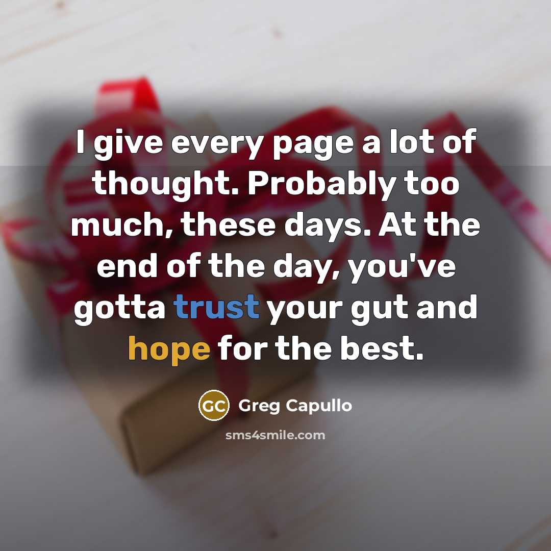 “I give every page a lot of thought. Probably too…” quote by Greg Capullo
