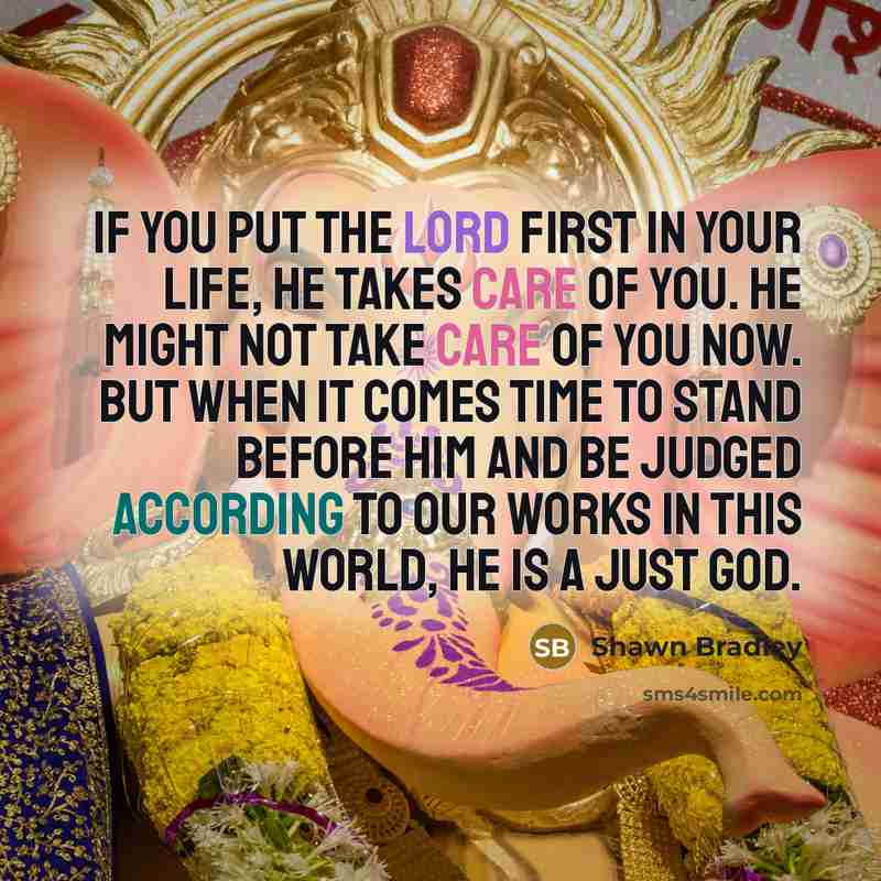 “If you put the Lord first in your life, he…” quote by Shawn Bradley