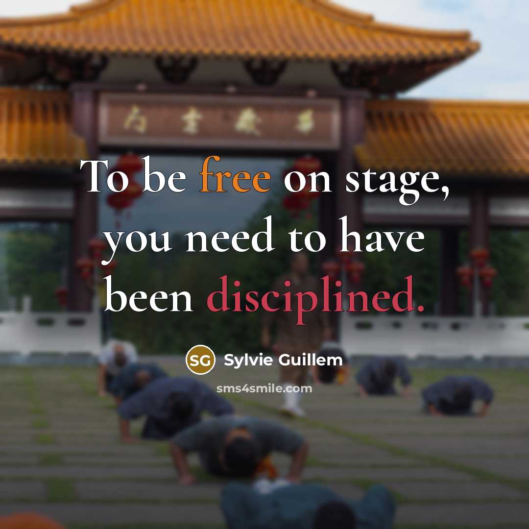 “To be free on stage, you need to have been…” quote by Sylvie Guillem