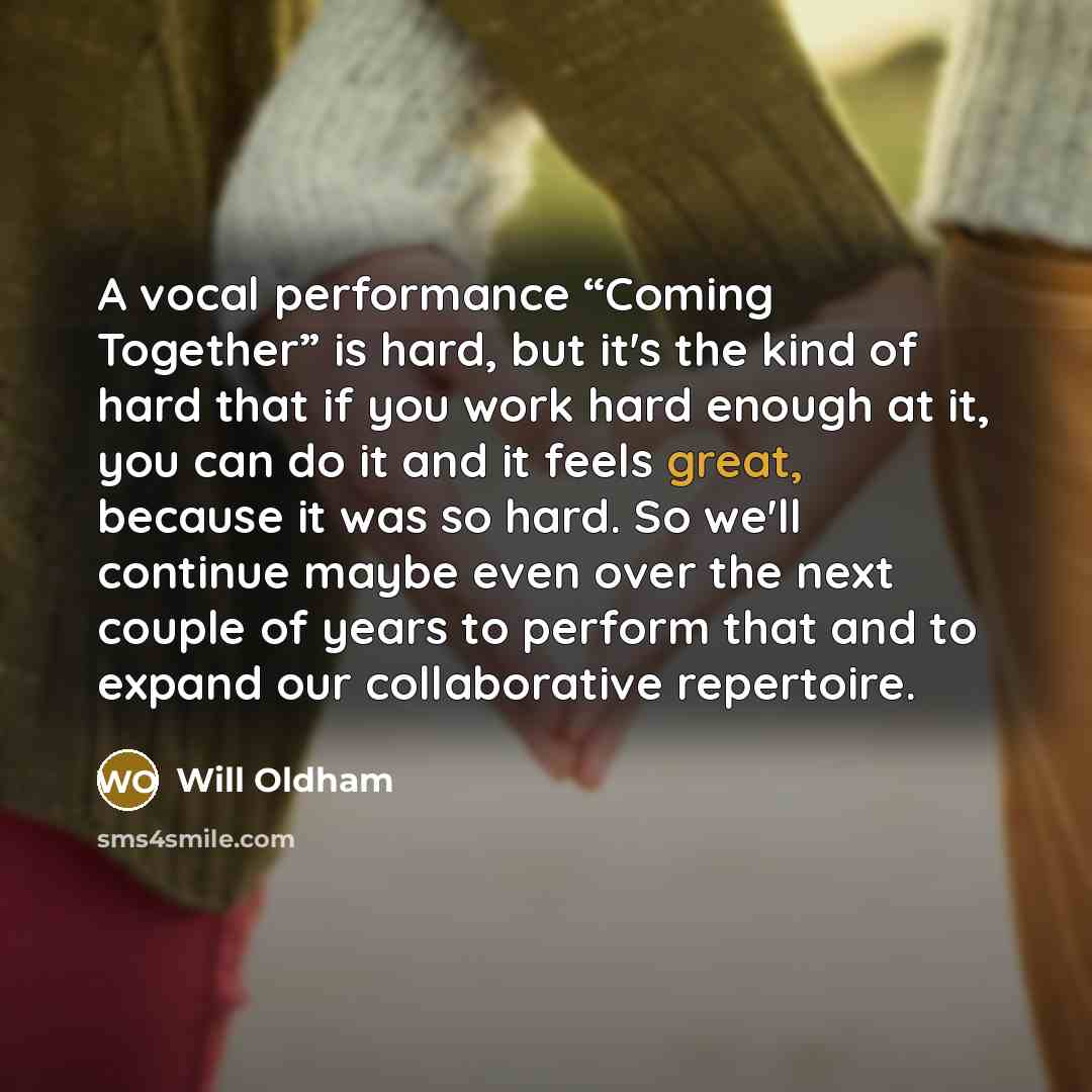 “A vocal performance “Coming Together” is hard, but it's the…” quote by Will Oldham